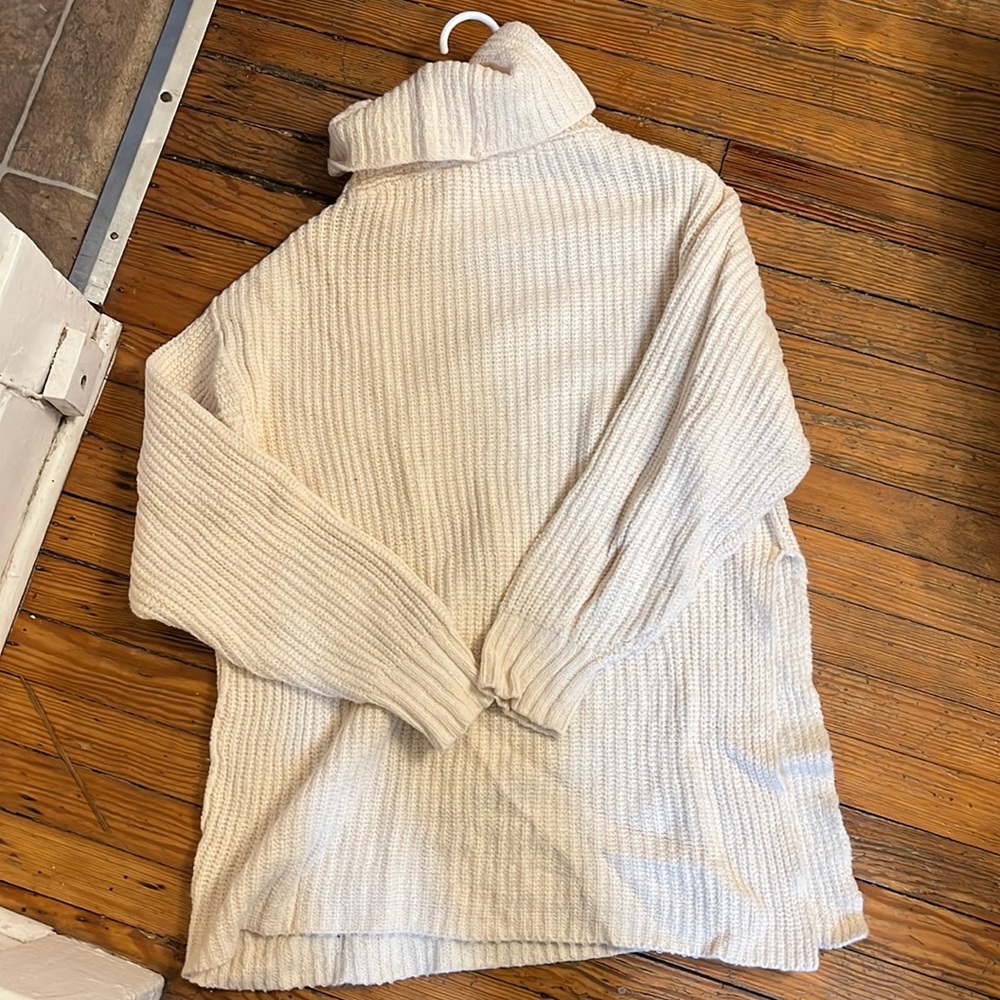 Free people oversized sweater with slit